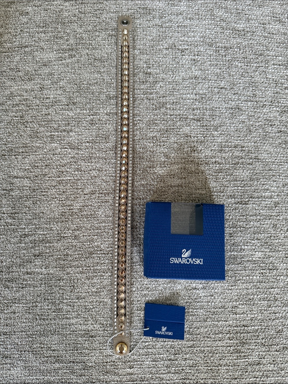 Swarovski Clear Crystal Tennis Bracelet with Blue Box